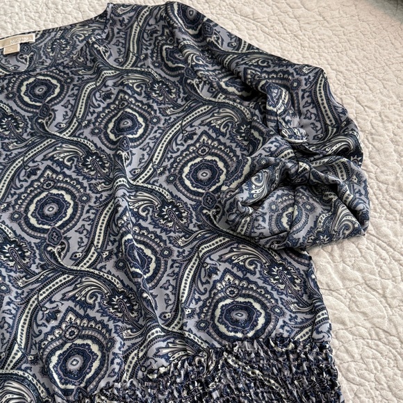 MICHAEL Michael Kors Navy Paisley Blouse - Picture 4 of 6